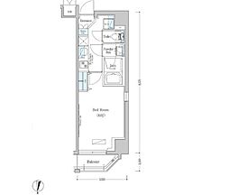東京メトロ半蔵門線 清澄白河駅 徒歩2分の賃貸マンション 2階1Kの間取り