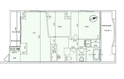 東京メトロ東西線 浦安駅 徒歩3分の賃貸マンション 7階2LDKの間取り
