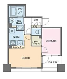 東京メトロ日比谷線 茅場町駅 徒歩8分の賃貸マンション 3階1LDKの間取り
