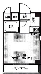 東京メトロ東西線 西葛西駅 徒歩11分の賃貸マンション 3階1Kの間取り