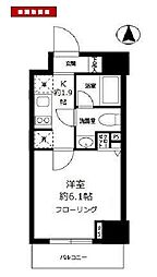 JR総武線 亀戸駅 徒歩3分の賃貸マンション 3階1Kの間取り