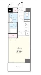 ペンテプラノ 1Kの間取図画像