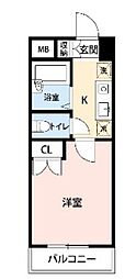 レジディア浦安 1Kの間取図画像