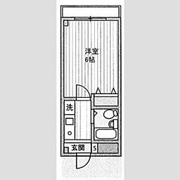 第77シンエイビル 1Kの間取図画像
