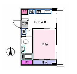 東京メトロ東西線 葛西駅 徒歩7分の賃貸マンション 3階1Kの間取り