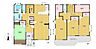 間取り：※図面と現況の相違は現況を優先とします。2階建て。1階和室1部屋。2階洋室3部屋。L字型キッチン。主寝室にウォークインクローゼット。納戸付き。2階に洗面台。3部屋続きのバルコニー。