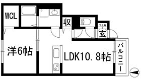 クレールコルウエスト  ｜ 兵庫県川西市錦松台（賃貸アパート1LDK・1階・42.06㎡） その2