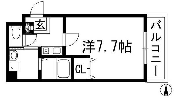 タウンコート門戸 ｜兵庫県西宮市門戸荘(賃貸マンション1K・2階・24.66㎡)の写真 その2