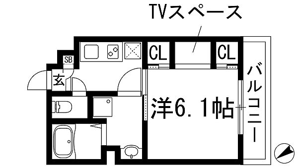 リブリ・Y.Y.響 ｜大阪府池田市神田1丁目(賃貸マンション1K・3階・21.53㎡)の写真 その2