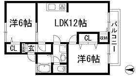 コスモ川面2  ｜ 兵庫県宝塚市川面3丁目（賃貸アパート2LDK・2階・53.60㎡） その2