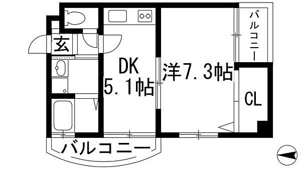 Third Hills ｜大阪府池田市神田2丁目(賃貸マンション1DK・3階・30.00㎡)の写真 その2