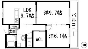 ガーデンハイツ御殿山  ｜ 兵庫県宝塚市御殿山2丁目（賃貸マンション2LDK・1階・64.51㎡） その2