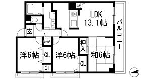 クエスタ上ケ原  ｜ 兵庫県西宮市上ケ原四番町（賃貸マンション3LDK・2階・70.42㎡） その2