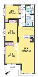 ライオンズマンション市川行徳 3LDKの間取図画像