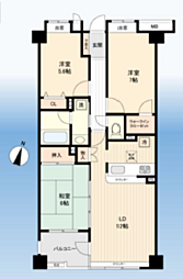 レクセルマンション中央林間 3LDKの間取図画像