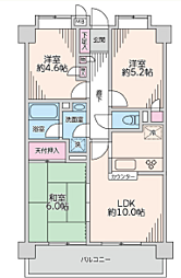 藤和シティコープ相模原 3LDKの間取図画像