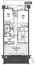 ルネサンス八王子テラス 3LDKの間取図画像