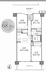 中央林間レジデンス 3LDKの間取図画像