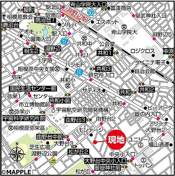 地図を拡大表示