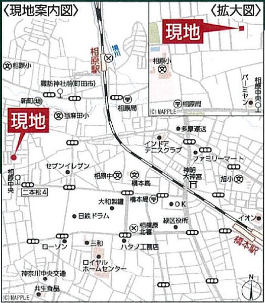 地図を拡大表示