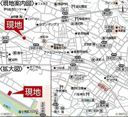 地図を拡大表示