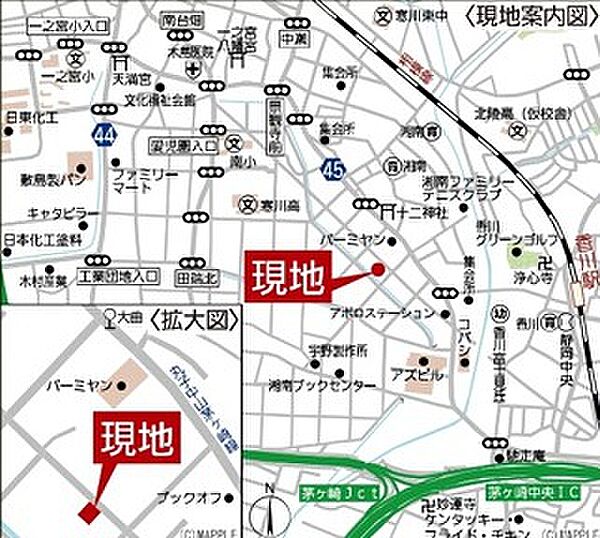 地図を拡大表示
