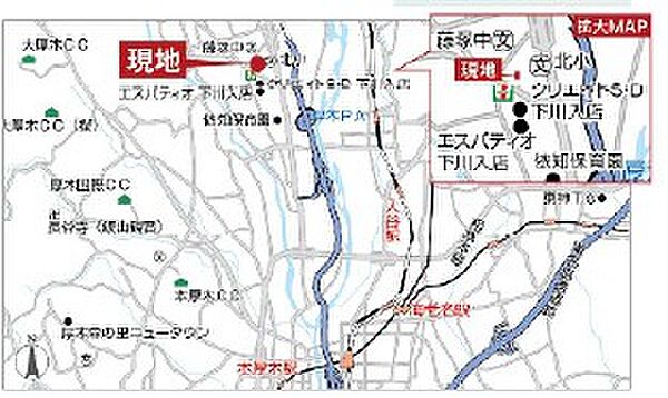 地図を拡大表示