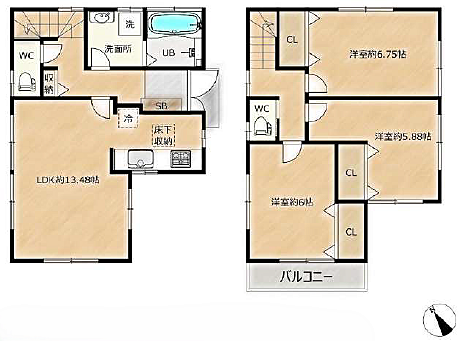 間取りを拡大表示