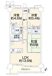 ベルシャトゥ八王子台町 3LDKの間取り