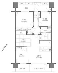 グランシティレイディアントアクアヴィータ 4LDKの間取図画像