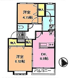 ドリームセファ 2DKの間取図画像