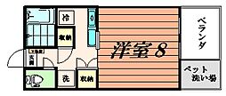 ハ・ウィズ・パル 1Kの間取図画像
