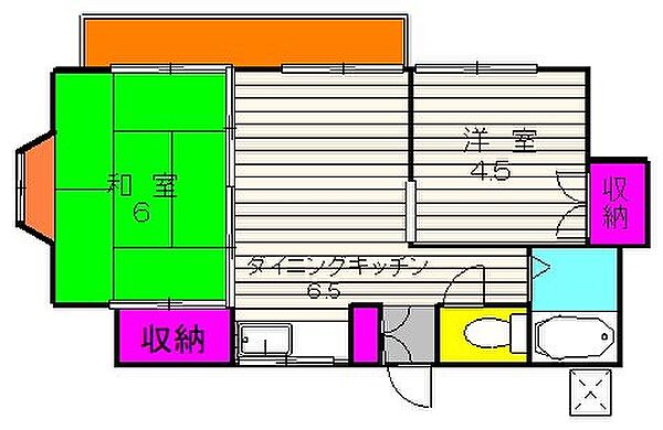 ホワイトハイツ ｜東京都町田市広袴２丁目(賃貸アパート2DK・2階・38.50㎡)の写真 その2