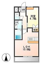 リガシー 202 ｜ 静岡県藤枝市築地（賃貸アパート1LDK・2階・38.25㎡） その2