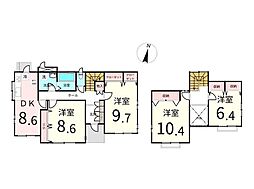中古戸建　中山2丁目 4DKの間取り