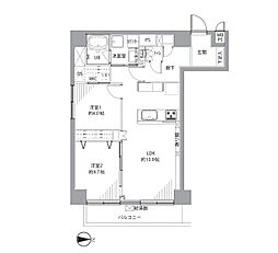 錦糸町ハイタウン 2LDKの間取図画像