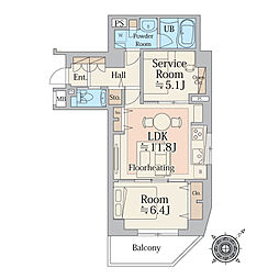 ジェイパーク文京白山 1SLDKの間取り