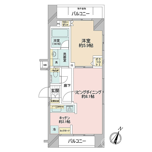 間取りを拡大表示