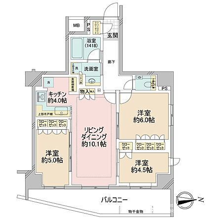 3LDK 間取り