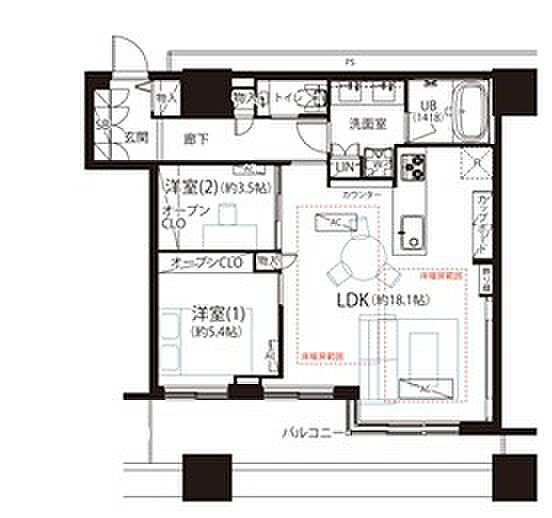 間取りを拡大表示