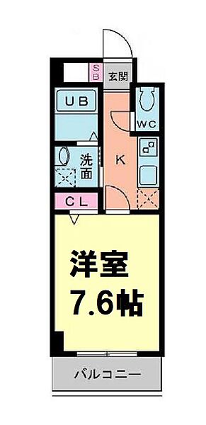 SOFIA WEST ｜大阪府大阪市西区本田3丁目(賃貸マンション1K・1階・26.40㎡)の写真 その3