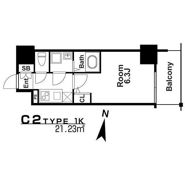 エスリード難波セントラル 0805｜大阪府大阪市浪速区幸町3丁目(賃貸マンション1K・8階・21.23㎡)の写真 その11