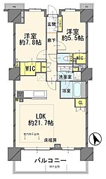 アトラスタワー小山城山町 2LDKの間取図画像
