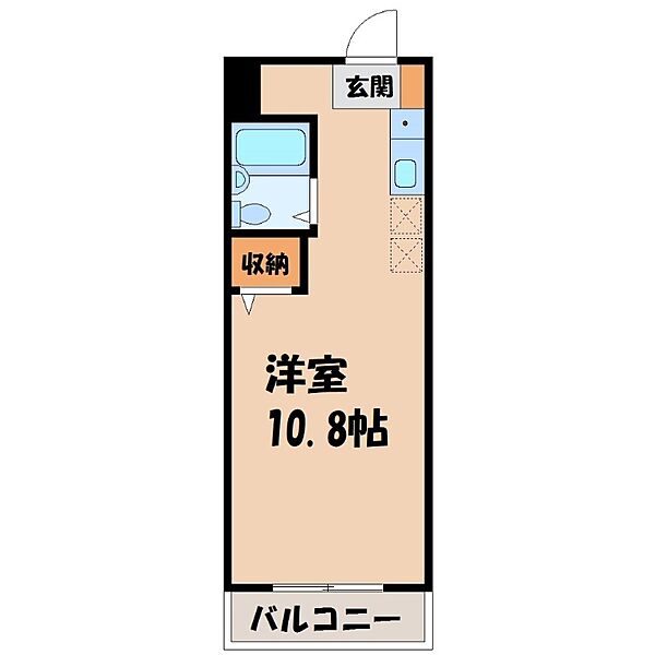 モンシェリーデンスクマモト ｜栃木県宇都宮市六道町(賃貸アパート1R・3階・23.94㎡)の写真 その2