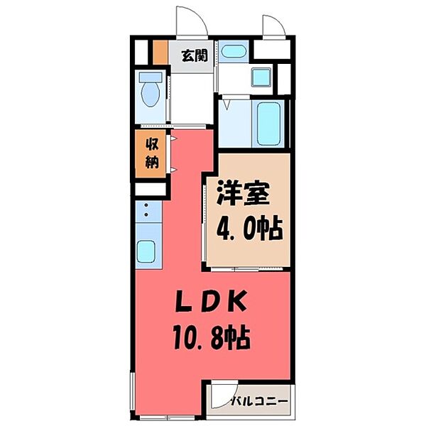 ロワゾ ドゥ ボヌール ｜栃木県宇都宮市峰3丁目(賃貸マンション1LDK・1階・36.69㎡)の写真 その2