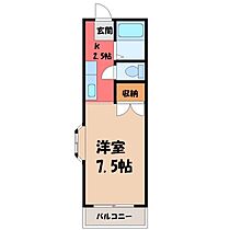 栃木県宇都宮市平松本町（賃貸アパート1K・1階・19.87㎡） その2