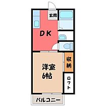 栃木県塩谷郡高根沢町大字宝積寺（賃貸アパート1DK・1階・27.08㎡） その2