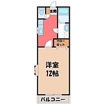 栃木県宇都宮市平松本町（賃貸アパート1K・1階・36.43㎡） その2