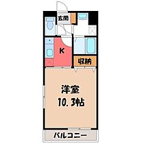 栃木県宇都宮市御幸町（賃貸マンション1K・1階・30.43㎡） その2