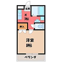 栃木県宇都宮市川田町（賃貸マンション1K・3階・25.92㎡） その2